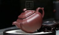 《福臨八方》宜興紫砂壺工藝美術(shù)師手工紫泥福緣八方泡茶壺茶具