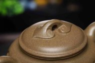 《仿古如意》宜興紫砂壺茶壺仿古如意茶具全手工頂級蟹殼青