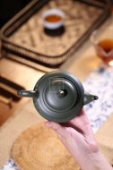《心經(jīng)笑櫻》宜興紫砂壺工藝美術(shù)師手工頂級(jí)民國(guó)綠泡茶壺禮品笑櫻