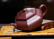 《六方》宜興紫砂壺工藝美術(shù)師純手工紫泥泡茶壺六方茶具