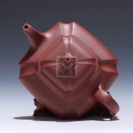 《抽角四方》宜興底槽青工藝美術師手工紫砂壺茶具四方