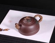 《君子竹》宜興紫砂壺工藝美術師手工紫泥泡茶壺茶具