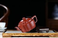 《菱花井欄》宜興名家紫砂壺高級工藝美術師純手工大紅袍泡茶壺菱花家用套裝功夫茶具