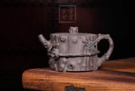 《束柴三友》宜興紫砂壺手工高級工藝美術師大師收藏級茶壺清灰泥束柴三友