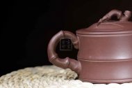 《竹節壺》宜興紫砂壺助理工藝美術師手工竹節壺紫泥