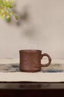 《帶把竹節品茗杯》