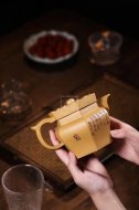《僧帽》宜興紫砂壺工藝美術師手工黃金段茶壺泡茶具僧帽