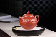《如意祥龍》宜興純高級工藝美術師全手工紅皮龍紫砂壺宮燈茶具