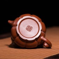 《菱花菊蕾》宜興紫砂壺名家助理工藝美術師手工大紅袍家用菊蕾功夫泡茶壺茶壺茶具