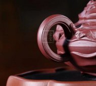 《風卷葵》宜興紫砂壺高級工藝美術師純手工風卷葵底槽青紫砂茶壺