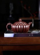 《龍如意》工藝美術師全手工花器紫朱泥紫砂壺