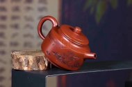 《金鐘》宜興德鐘紫砂助理工藝美術師手工大紅包泡茶壺套壺