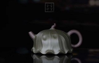 《荷葉》宜興名家紫砂壺工藝美術(shù)師手工民國(guó)綠，紫泥功夫茶具茶壺家用