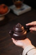 《大度》宜興工藝美術(shù)師手工創(chuàng)新壺紫砂壺茶壺茶具紫泥