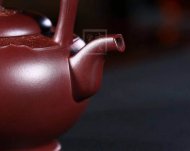 《梵華提梁》純手工高級工藝美術(shù)師宜興紫砂創(chuàng)新提梁壺紫泥泡茶壺套壺