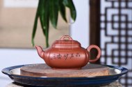 《四方抽角》宜興紫砂壺底槽青工藝美術師全手工茶壺抽角茶具