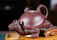 《龜龍壺》宜興正宗紫砂壺名家張偉軍手工高級工藝美術師功夫泡茶壺茶具紫泥