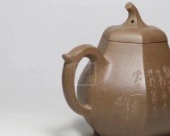 《六方茄瓜》段泥純手工工藝美術師宜興紫砂壺茶具茶壺