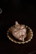 《南瓜壺》宜興高級工藝美術師工紫砂壺段泥南瓜茶壺茶具