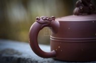 《金龍出?！芬伺d紫砂壺作品全手工底槽青