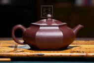 《六方》宜興紫砂壺工藝美術(shù)師純手工紫泥泡茶壺六方茶具