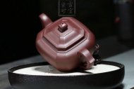 《福臨八方》宜興紫砂壺工藝美術(shù)師手工紫泥福緣八方泡茶壺茶具