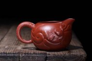 《魚化龍公道杯》宜興紫砂壺手工大師收藏級茶壺大紅袍料