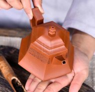 《六方禪隱》宜興紫砂壺黃龍山本朱泥工藝美術師手工茶壺茶具