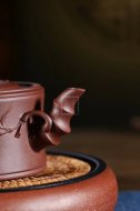 《三友》宜興紫砂壺工藝美術師手工紫泥竹段壺茶具泡茶壺