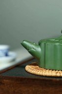 《龍把葵菱》宜興紫砂壺壺老師珍稀民國(guó)綠助理工藝美術(shù)師手工茶壺