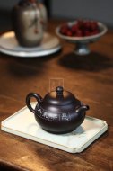 《長樂》紫砂壺中國工藝美術大師全手工純制壺黑泥