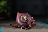《多子多福》宜興紫砂壺高級工藝美術師純手工底槽青中壺茶具泡茶壺創新壺