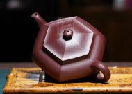 《六方》宜興紫砂壺工藝美術(shù)師純手工紫泥泡茶壺六方茶具