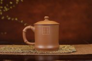 《竹節蓋杯-泥繪梅花款》紫砂壺實力派名家手工宜興茶壺茶具段泥